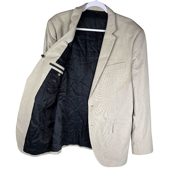 J. Crew Ludlow Modern Slim Fit Pinstripe Two Button Sport Coat Blazer Size 44R - Picture 1 of 11